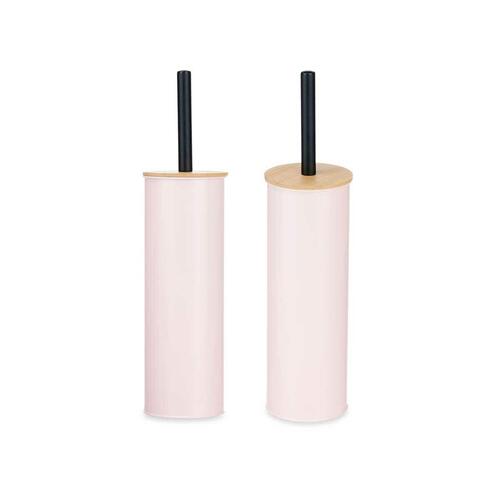 Toiletbørste Pink Metal Bambus Plastik 9,5 X 27 X 9,5 cm (6 enheder)