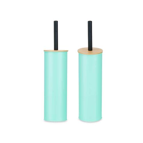 Toiletbørste Mint Metal Bambus Plastik 9,5 X 27 X 9,5 cm (6 enheder)