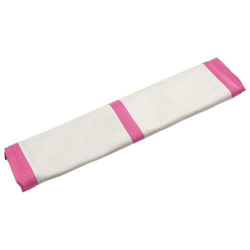 Oppustelig gymnastikmåtte med pumpe 200x200x20 cm PVC lyserød