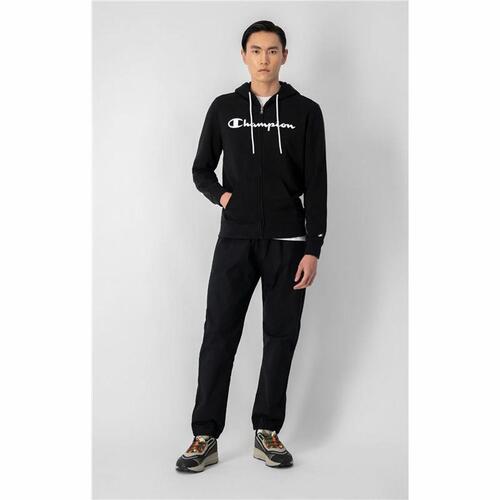 Hættetrøje til Mænd Champion Hooded Full Zip Sort M