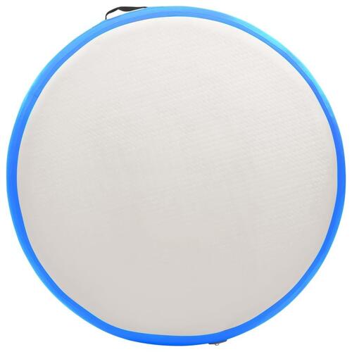 Oppustelig gymnastikmåtte med pumpe 100x100x15 cm PVC blå