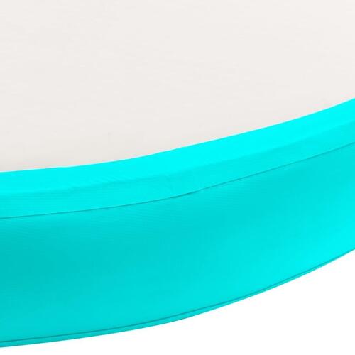 Oppustelig gymnastikmåtte med pumpe 100x100x15 cm PVC grøn