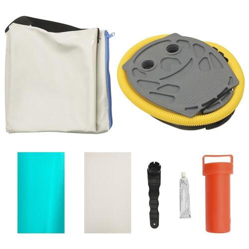 Oppustelig gymnastikmåtte med pumpe 100x100x20 cm PVC grøn