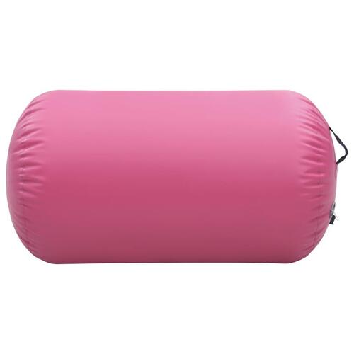 Oppustelig gymnastikrulle med pumpe 100x60 cm PVC lyserød