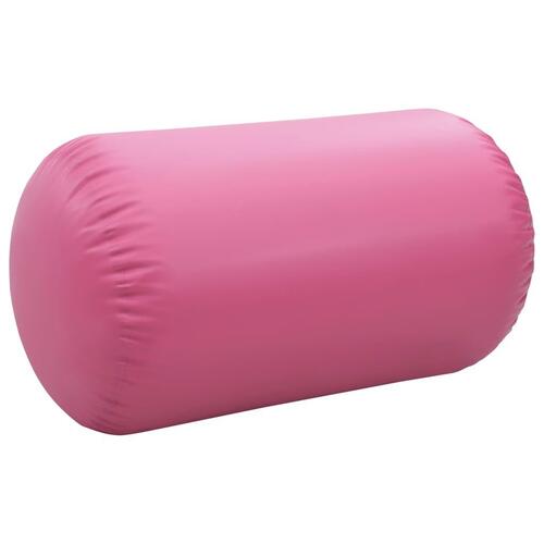 Oppustelig gymnastikrulle med pumpe 100x60 cm PVC lyserød