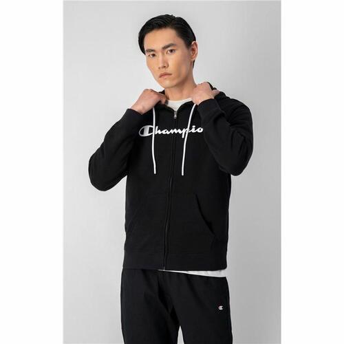 Hættetrøje til Mænd Champion Hooded Full Zip Sort S