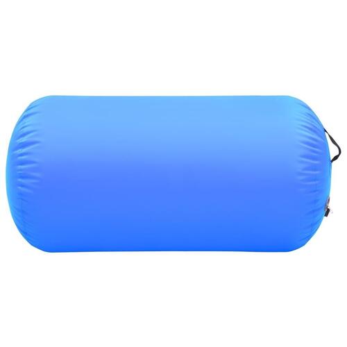 Oppustelig gymnastikrulle med pumpe 120x75 cm PVC blå