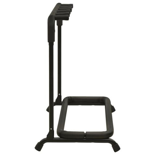 Sammenklappeligt guitarstativ med 5 sektioner 74x41x66 cm stål