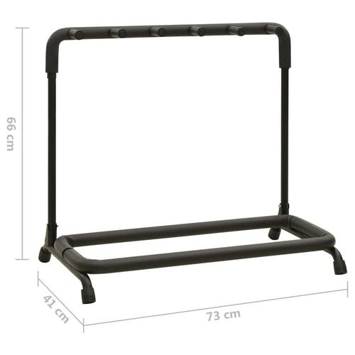 Sammenklappeligt guitarstativ med 5 sektioner 74x41x66 cm stål