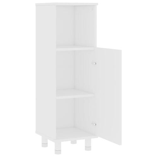 Badeværelsesskab 30x30x95 cm konstrueret træ hvid