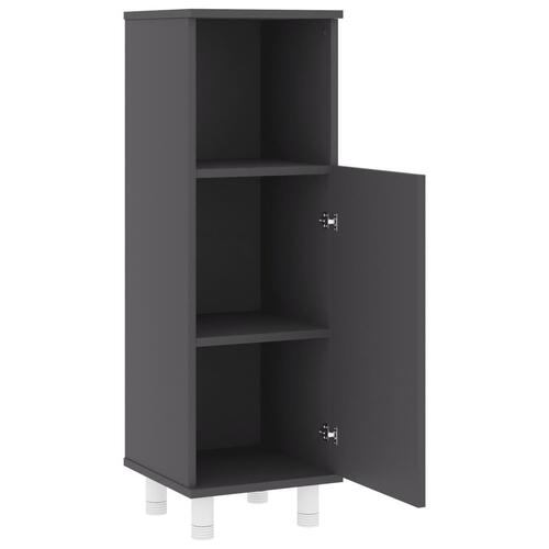 Badeværelsesskab 30x30x95 cm spånplade grå