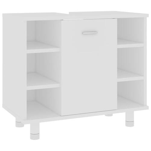 Badeværelsesskab 60x32x53,5 cm konstrueret træ hvid