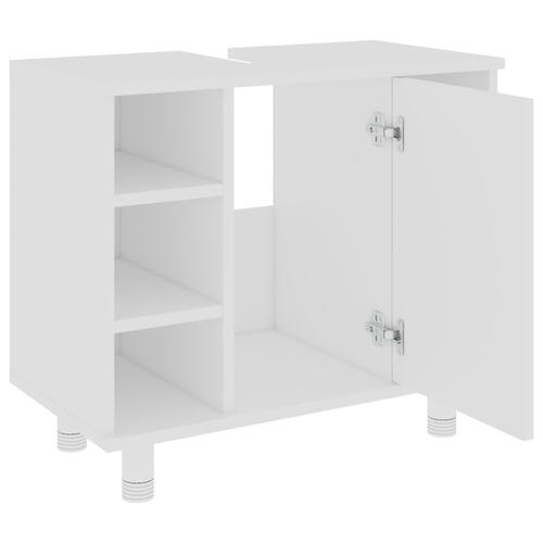 Badeværelsesskab 60x32x53,5 cm konstrueret træ hvid