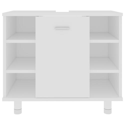 Badeværelsesskab 60x32x53,5 cm konstrueret træ hvid
