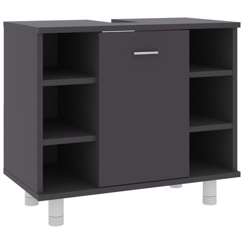 Badeværelsesskab 60x32x53,5 cm spånplade grå
