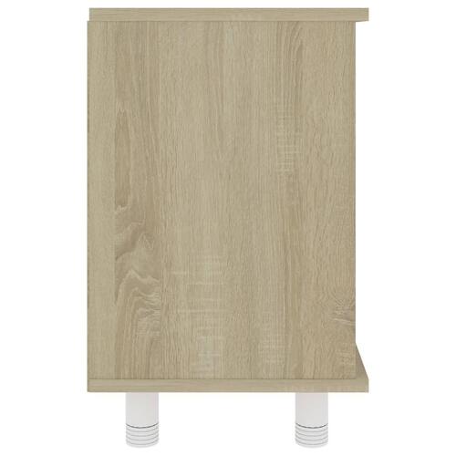 Badeværelsesskab 60x32x53,5 cm konstrueret træ sonoma-eg