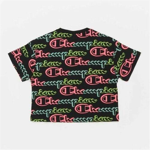Kortærmet T-shirt til Kvinder Champion Crewneck Croptop Sort S