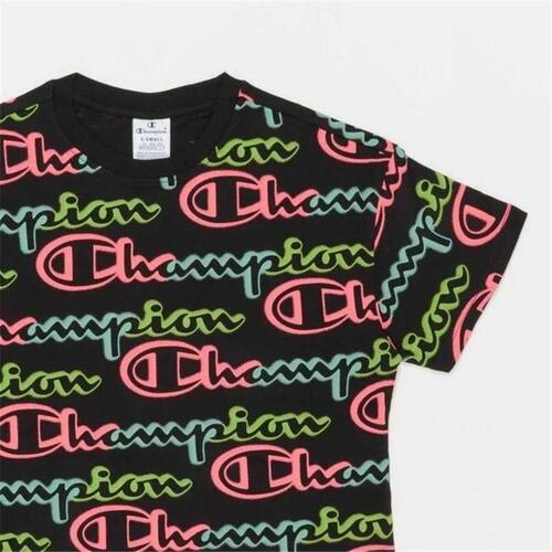Kortærmet T-shirt til Kvinder Champion Crewneck Croptop Sort S