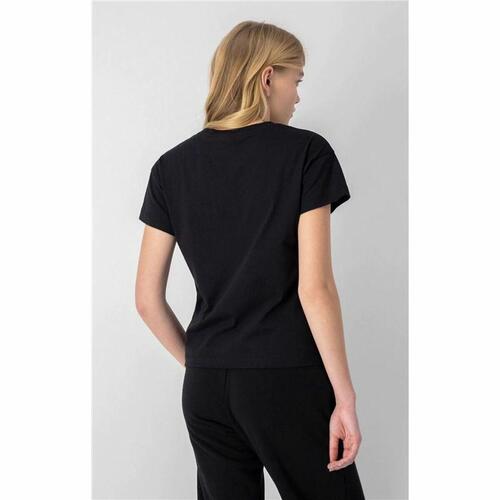 Kortærmet T-shirt til Kvinder Champion Crewneck Croptop Sort L
