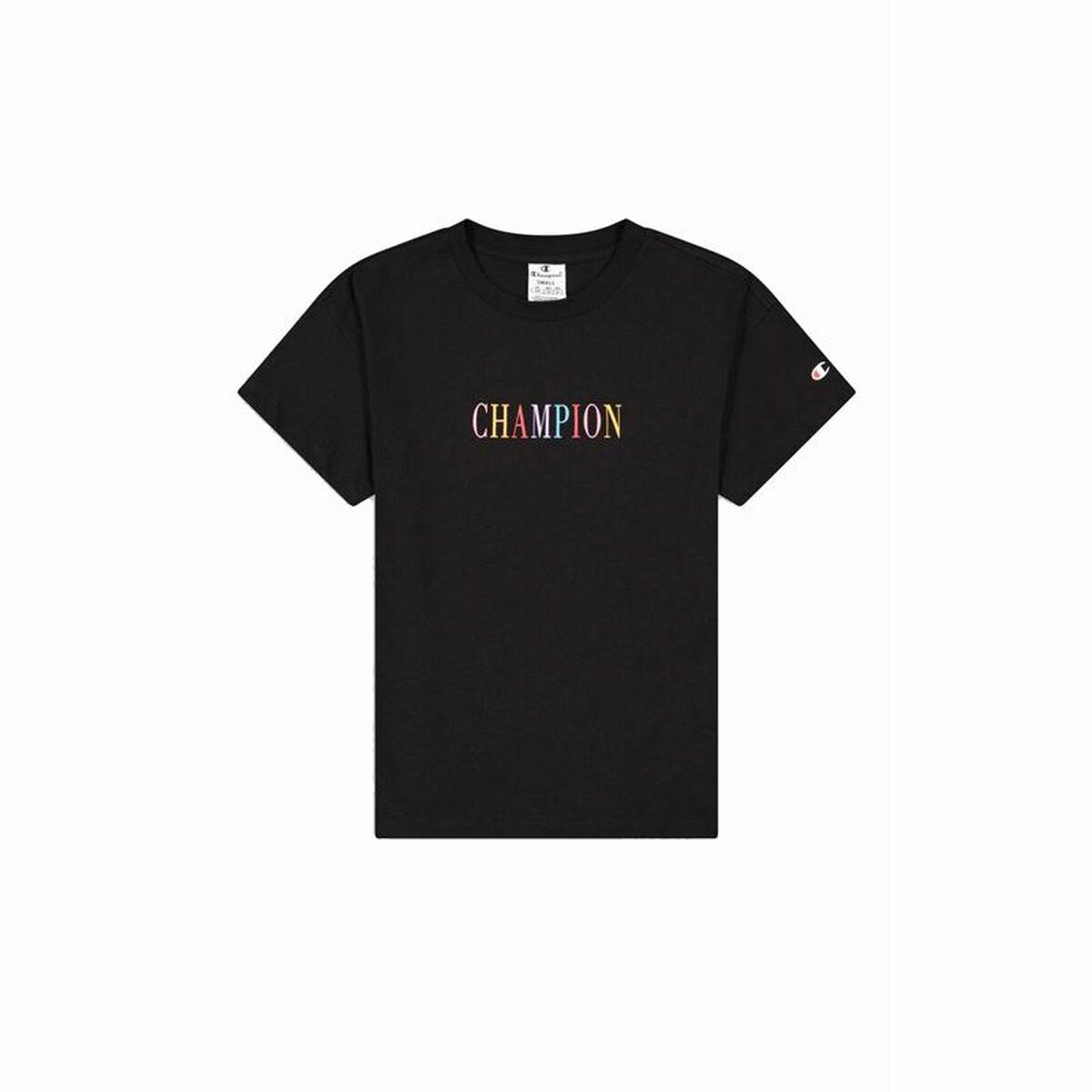 Kortærmet T-shirt til Kvinder Champion Crewneck Croptop Sort M