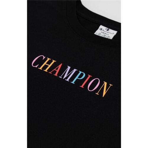 Kortærmet T-shirt til Kvinder Champion Crewneck Croptop Sort M