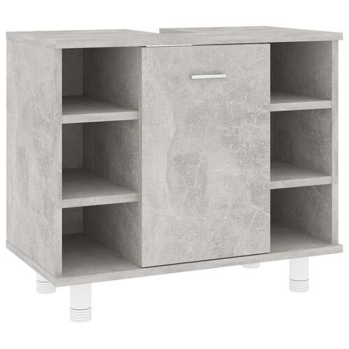 Badeværelsesskab 60x32x53,5 cm konstrueret træ betongrå