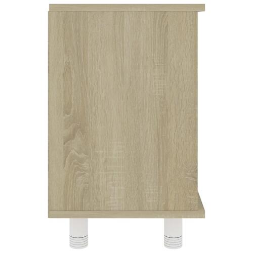Badeværelsesskab 60x32x53,5 cm spånplade hvid sonoma-eg