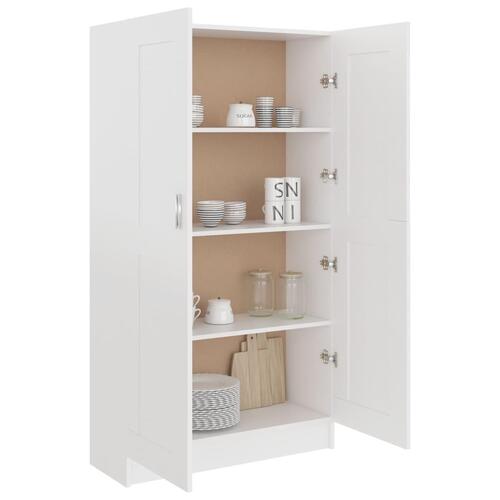 Bogskab 82,5x30,5x150 cm konstrueret træ hvid