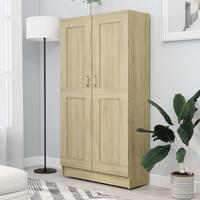 Bogreol 82,5x30,5x150 cm konstrueret træ sonoma-eg