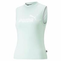 T-shirt til Damer uden Ærmer Puma Slim Logo Tank Akvamarin L