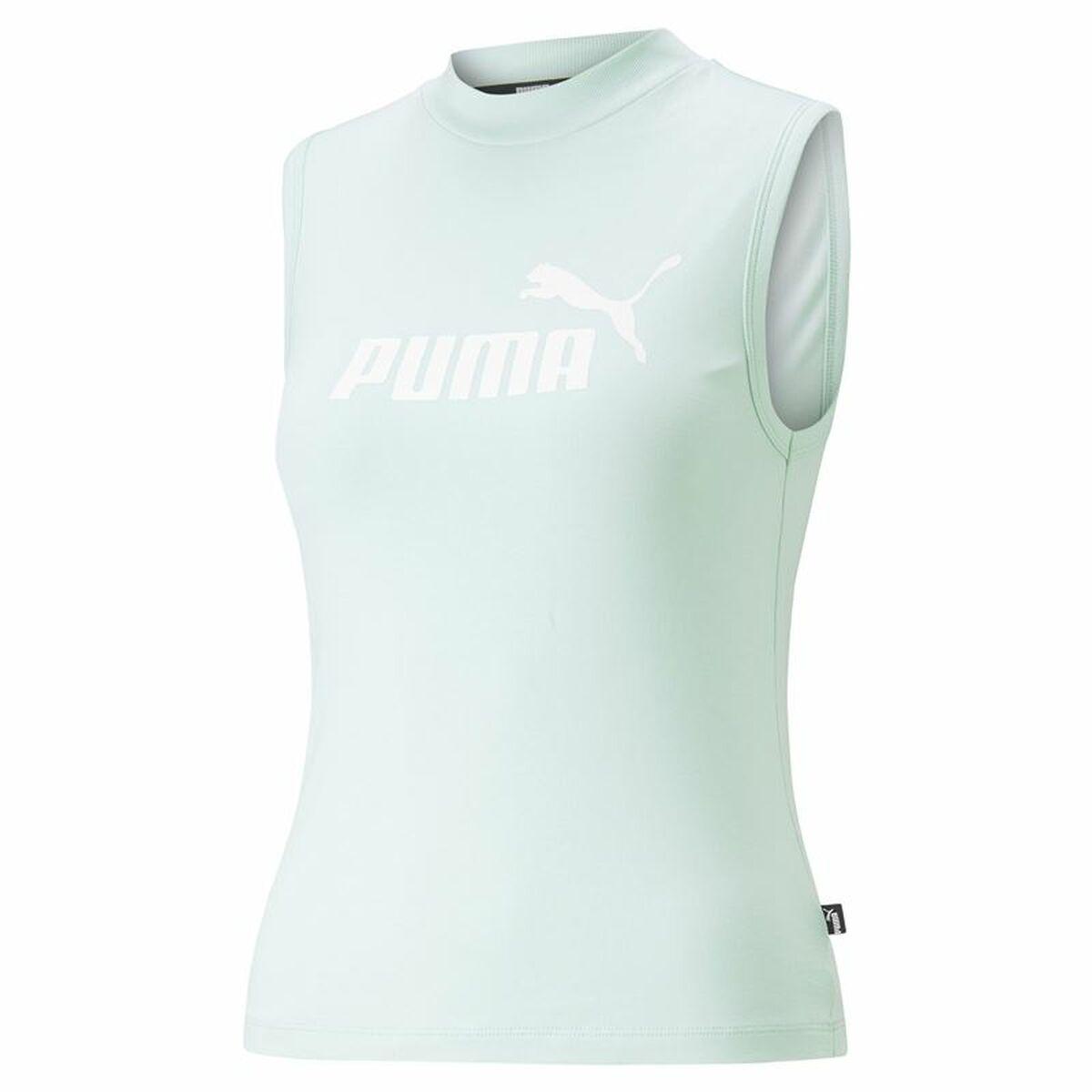 T-shirt til Damer uden Ærmer Puma Slim Logo Tank Akvamarin L