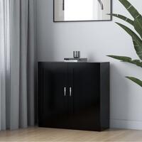Bogreol 82,5x30,5x80 cm konstrueret træ sort