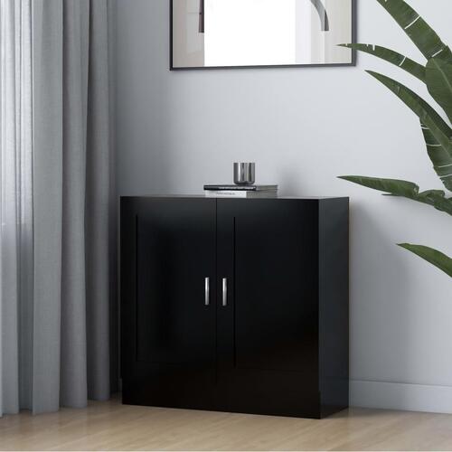 Bogreol 82,5x30,5x80 cm konstrueret træ sort
