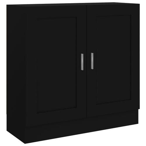 Bogreol 82,5x30,5x80 cm konstrueret træ sort