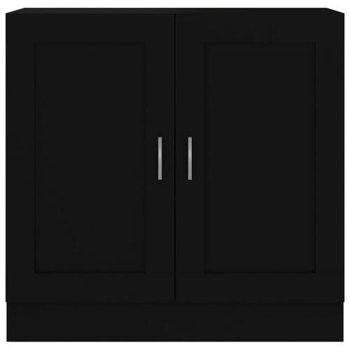 Bogreol 82,5x30,5x80 cm konstrueret træ sort