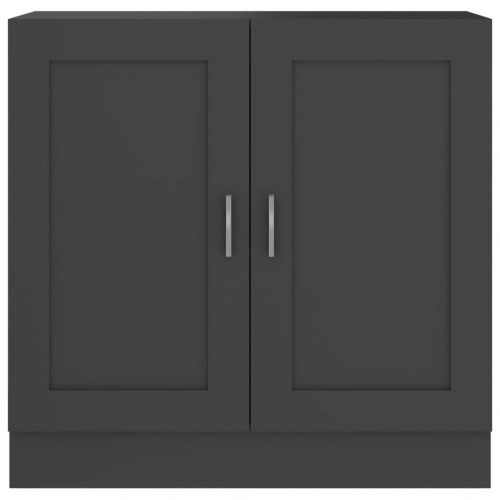 Bogreol 82,5x30,5x80 cm konstrueret træ grå