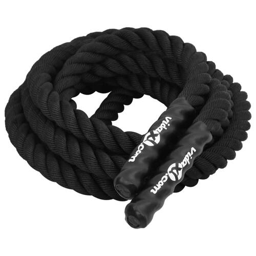 Battle rope 6 m 4,5 kg polyester sort