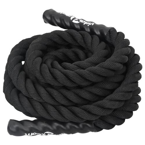 Battle rope 6 m 4,5 kg polyester sort