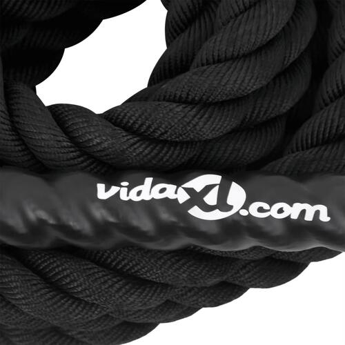 Battle rope 9 m 6,8 kg polyester sort