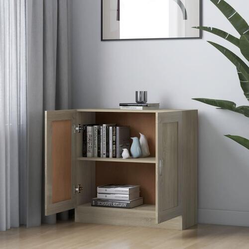 Bogreol 82,5x30,5x80 cm konstrueret træ sonoma-eg