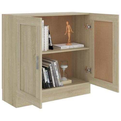 Bogreol 82,5x30,5x80 cm konstrueret træ sonoma-eg