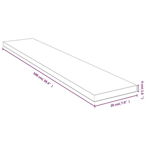 Væghylde 100x20x4 cm bambus