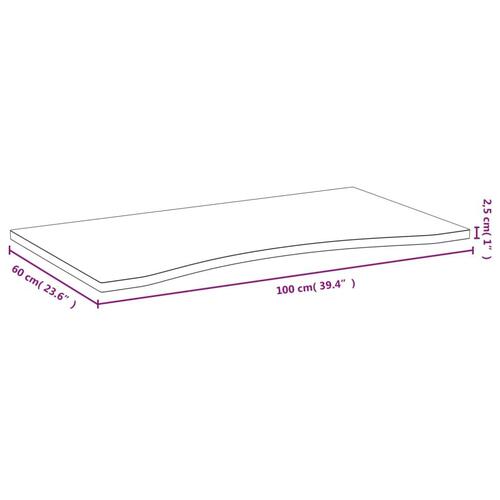 Bordplade til skrivebord 100x60x2,5 cm bambus