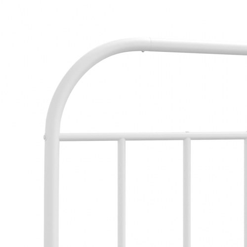 Sengeramme i metal med hovedgærde 75×190 cm - hvid