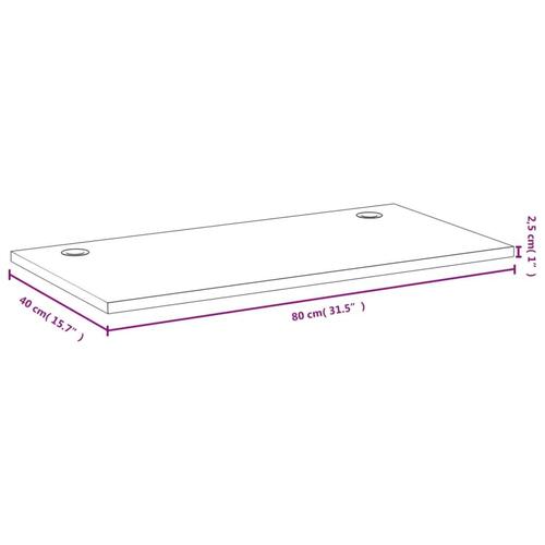 Bordplade til skrivebord 80x40x2,5 cm bambus
