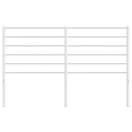 Sengegavl 150 cm metal hvid