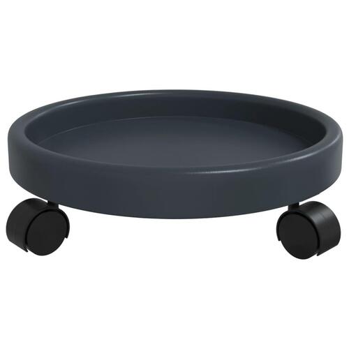 Plantevogne med hjul 2 stk. diam. 34 cm 35 kg grå