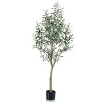 Emerald kunstigt oliventræ 140 cm i plastikkrukke