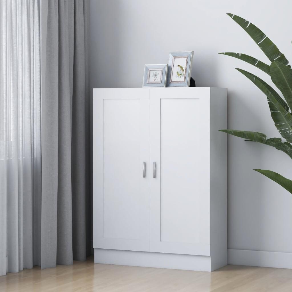 Bogskab 82,5x30,5x115 cm konstrueret træ hvid