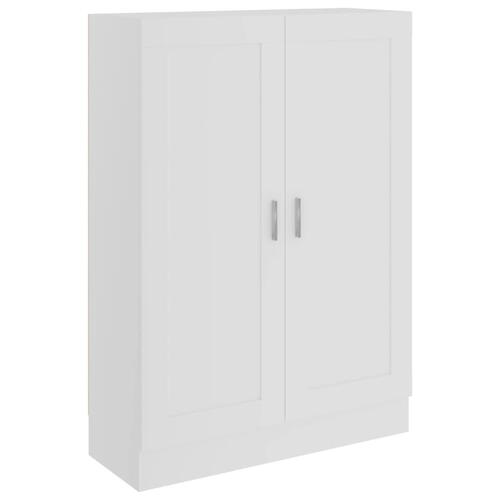 Bogskab 82,5x30,5x115 cm konstrueret træ hvid